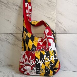 NEW Robin Ruth Maryland Flag Round Sling Bag